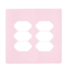 Placa p/ 6 Tomadas 4x4 - Novara Pétala